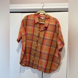 Madewell madras plaid shirt